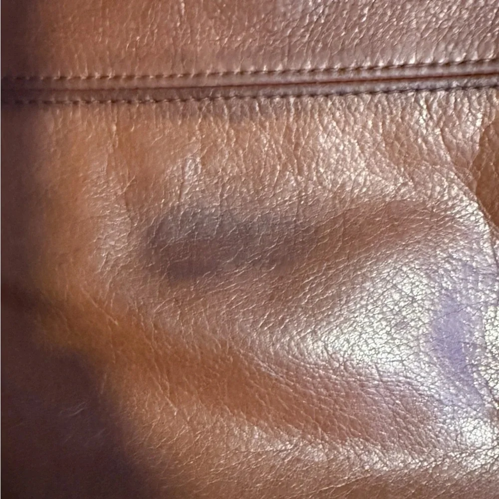 Margot New York Vintage Leather Brown Purse Crossbody Bag (TD)